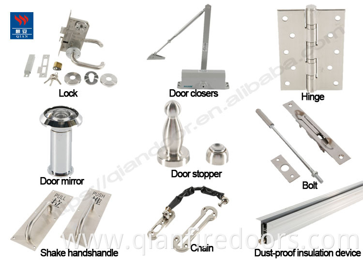 double Hospital office doors laminated design wood pvc glazing front glass door